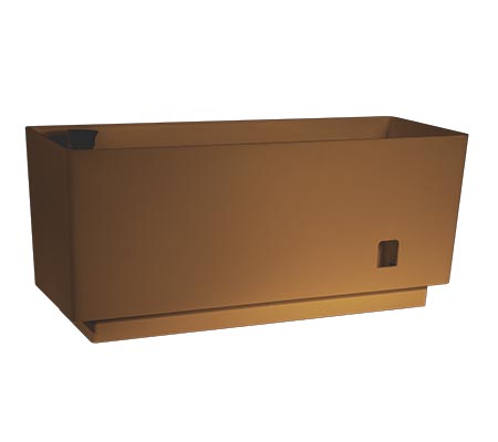 Jardinera rectangular lacada con riego